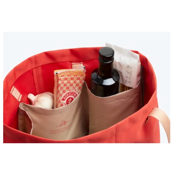 Bellroy Red Tote Bag with Tan Handles - Picture 3 of 7